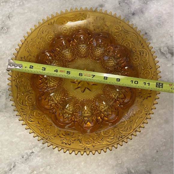 Vintage Amber Glass Serving Tray - Picture 4 of 5